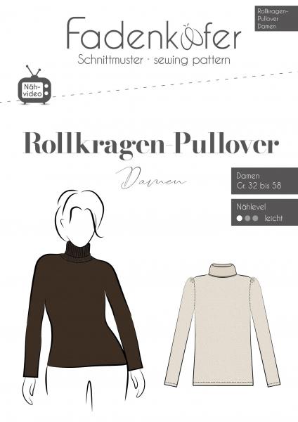 Fadenkäfer Papierschnittmuster Rollkragen Pullover Damen 